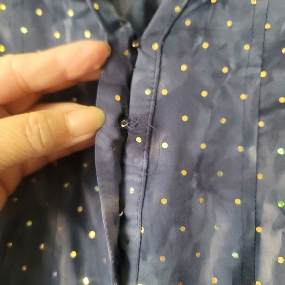 Cocomo Unique Vintage Sequined Top Size Petite XL in Blue - Picture 8 of 13